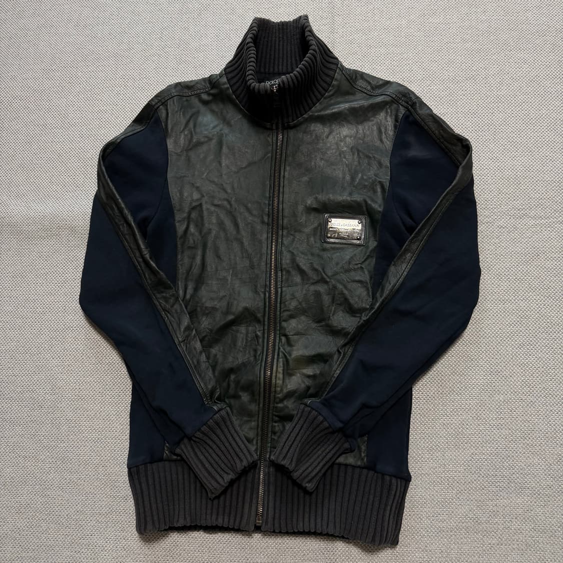 돌체앤가바나 가죽 니트 집업 자켓 상품이미지1