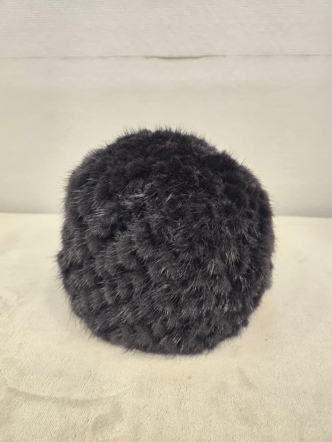 비꼴리에 검정 밍크 털모자 비니 프리사이즈 상품이미지2