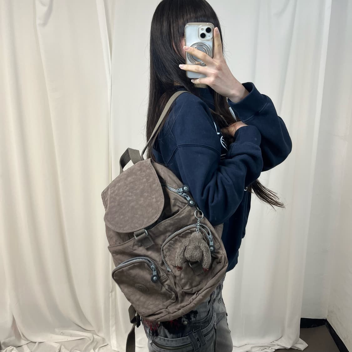 Kipling brown backpack 상품이미지1