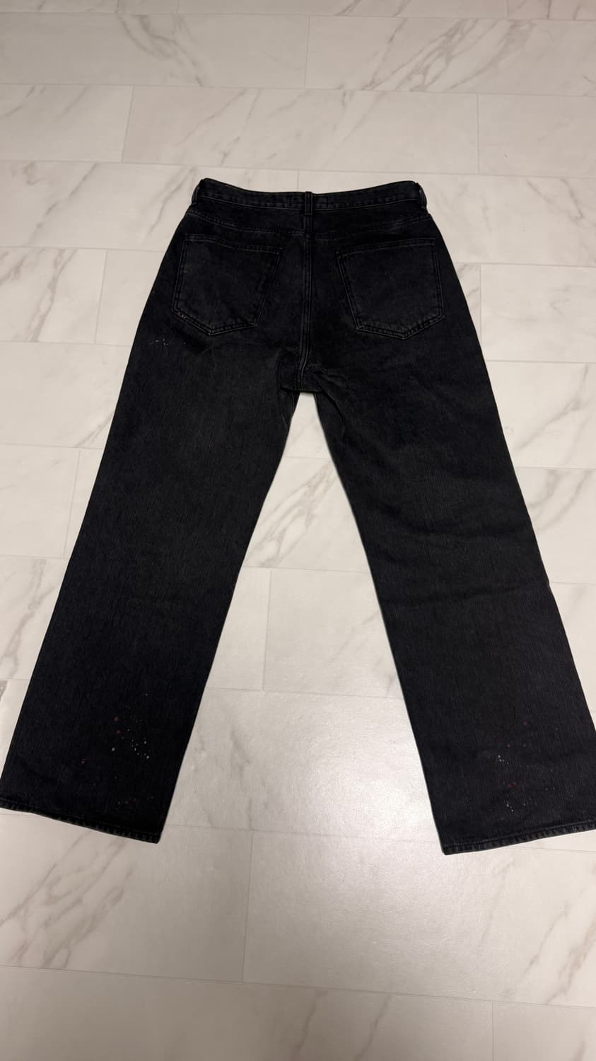 STU STRAIGHT PAINT DENIM PANTS in grey 상품이미지3