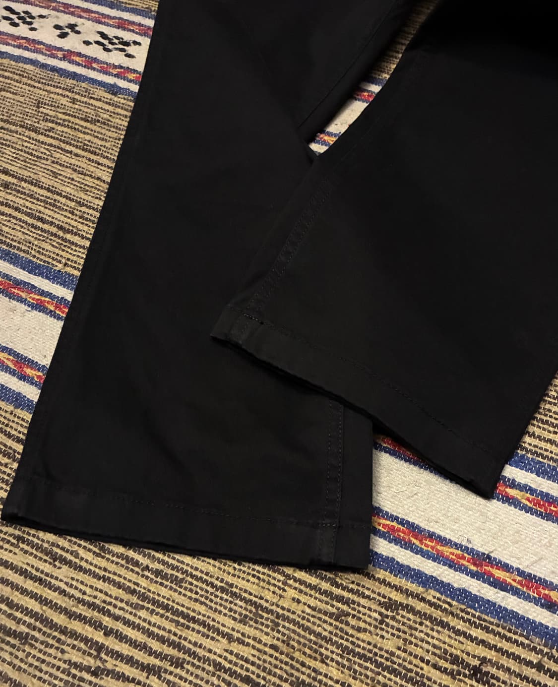 (M~L)그라미치 코튼 폴리 스트레이트 밴딩팬츠 블랙 상품이미지4