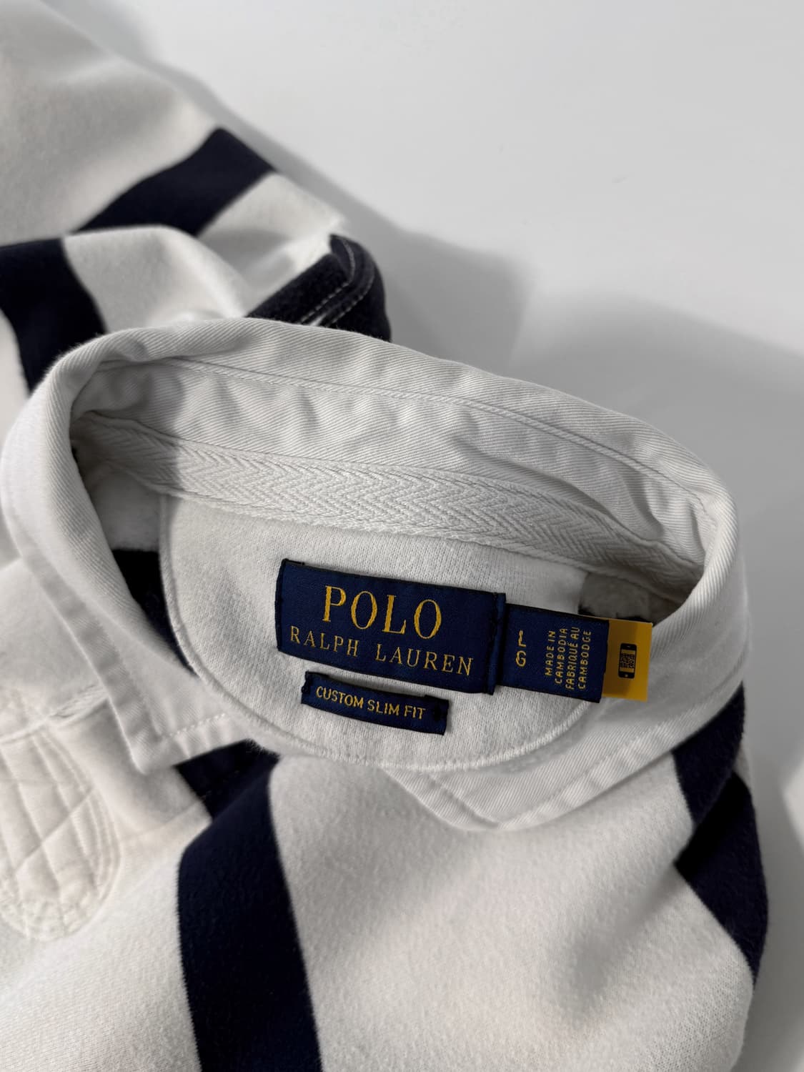 폴로 랄프로렌 루즈핏 신형 QR 스트라이프 아이코닉 럭비 스웻 셔츠 상품이미지5