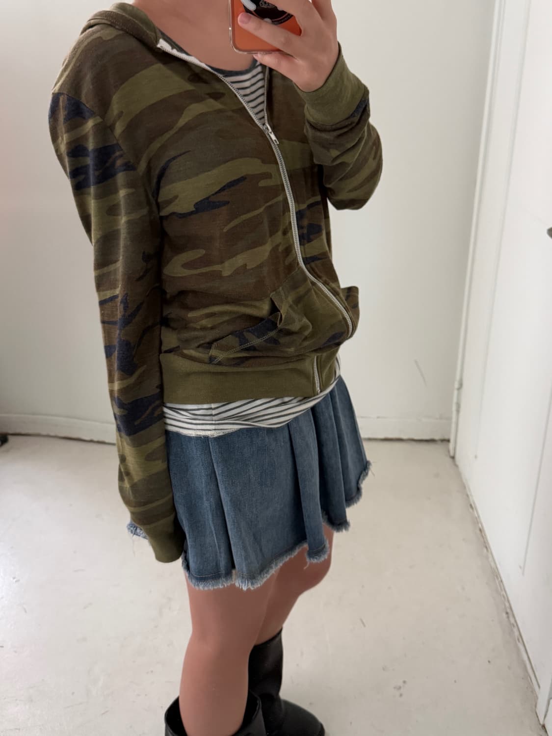 일본빈티지 카모 나시 후드세트 상품이미지4