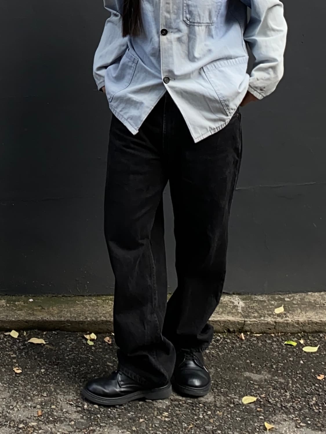 00s Levis 리바이스 550 흑청 데님팬츠 상품이미지1