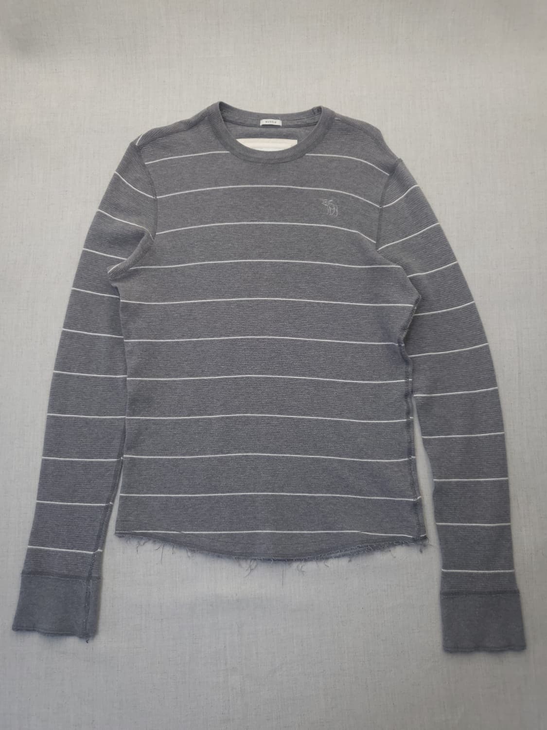 아베크롬비 스트라이프 긴팔티 그레이 L 상품이미지1