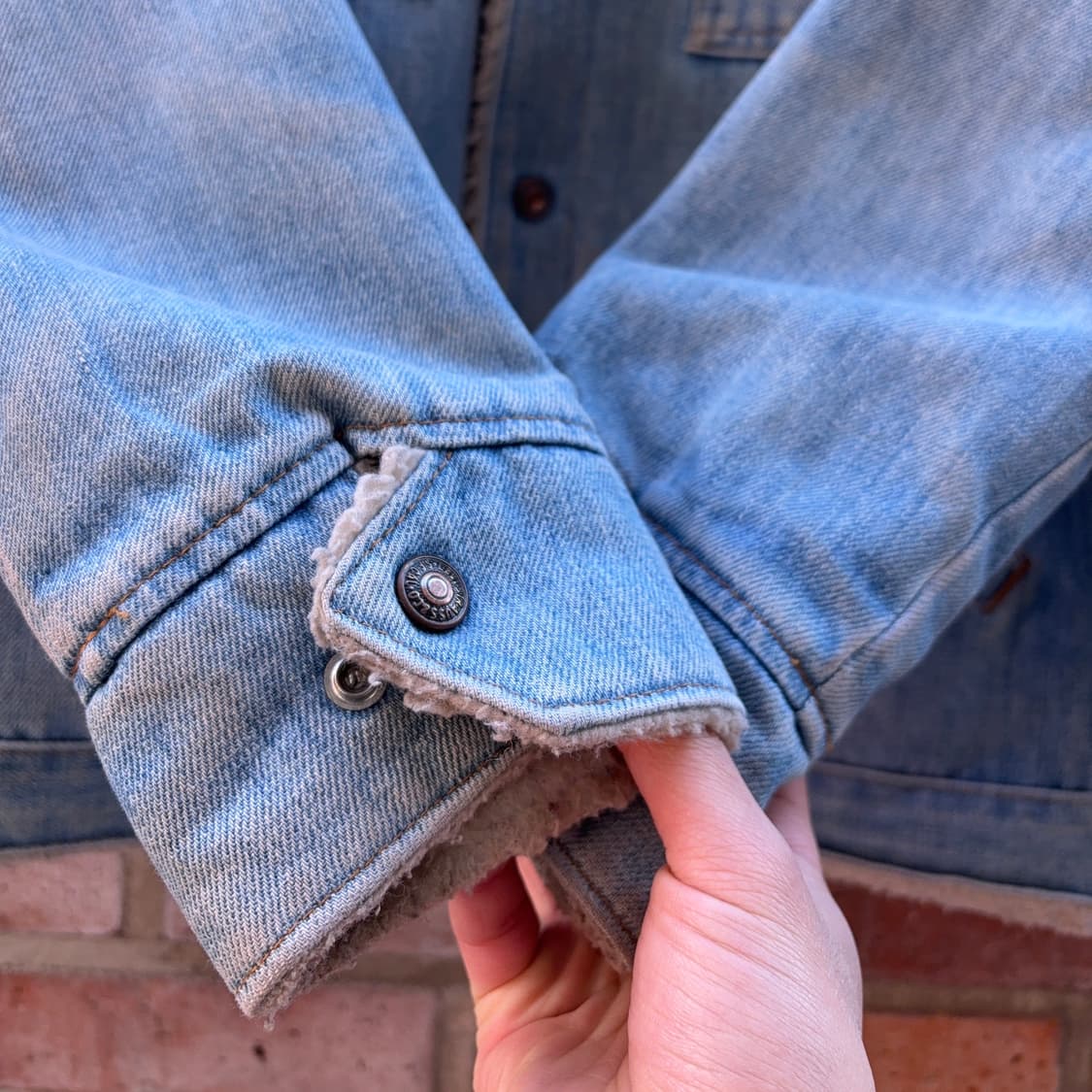 80s USA 리바이스 Levi’s 쉐르파 데님 트러커 자켓 상품이미지7