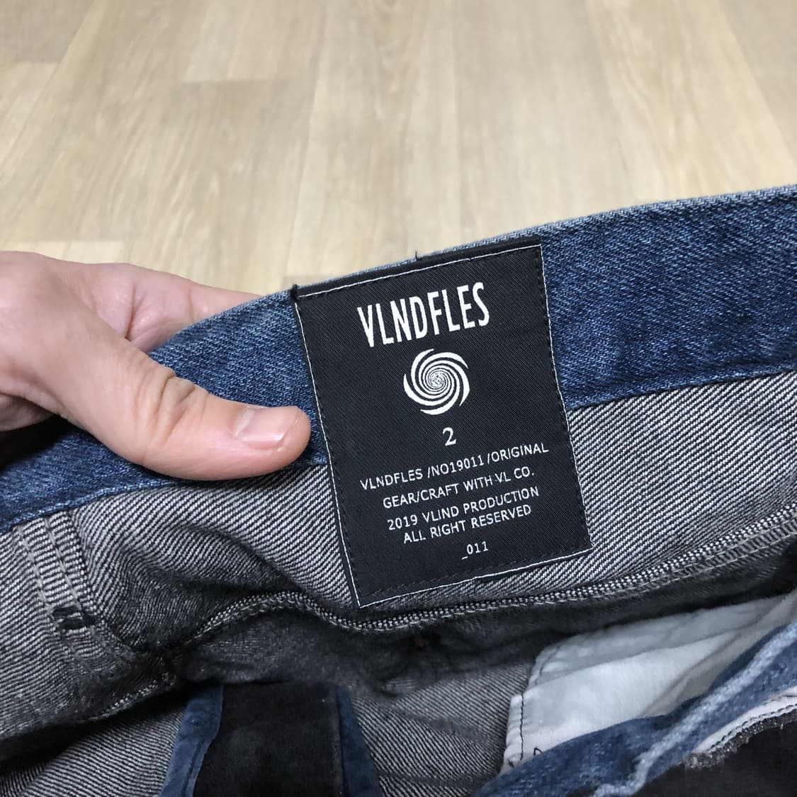 (2) 새상품 블라인드 파일즈 X 샌드 파이퍼 드로우 스트링 블랙 데님 상품이미지5