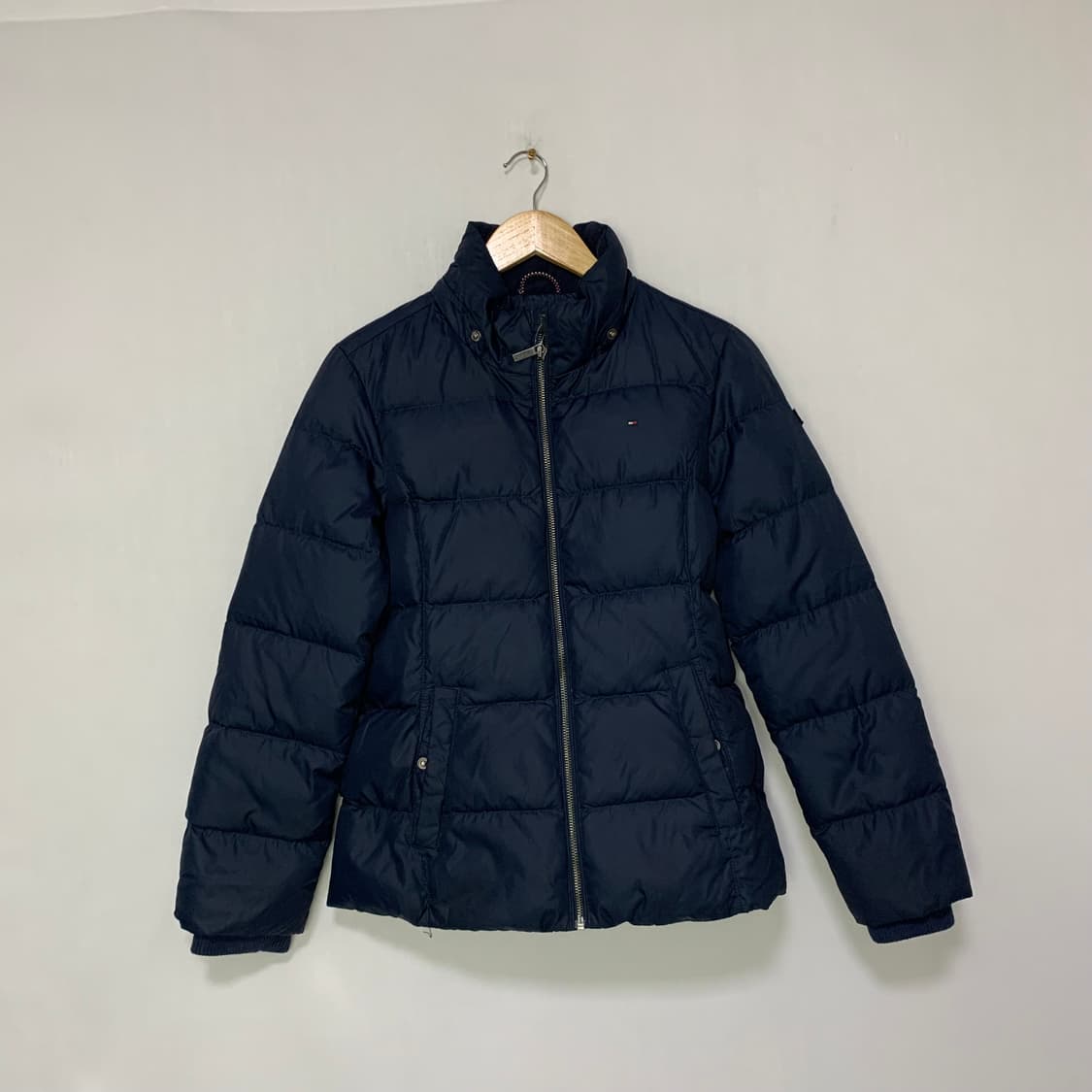 타미힐피거 네이비 여성 숏패딩 점퍼 빈티지 키즈 S 상품이미지1