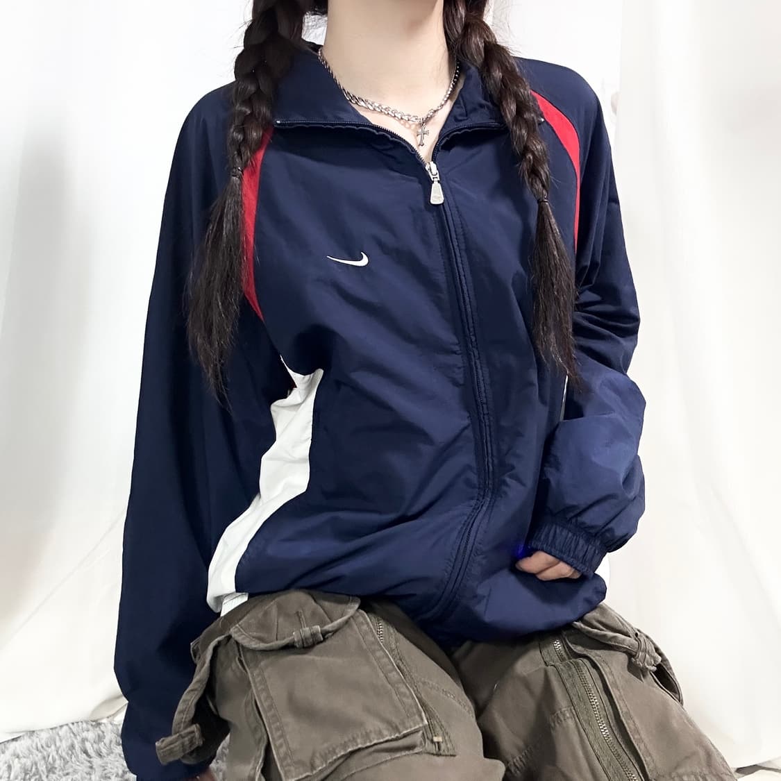 나이키 스우시 배색 바람막이 상품이미지4