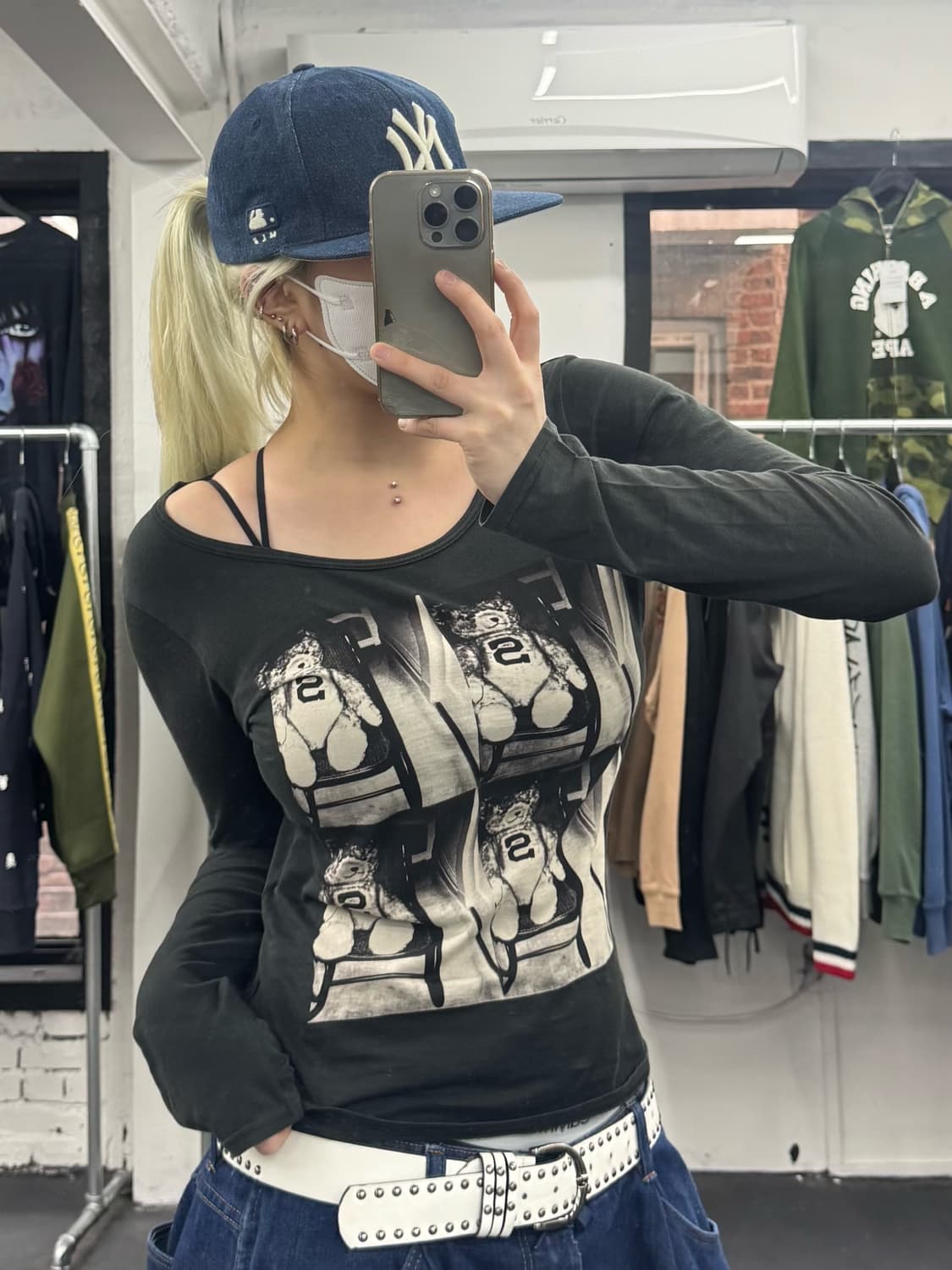 히스테릭 글래머 테디베어 롱슬리브 상품이미지1