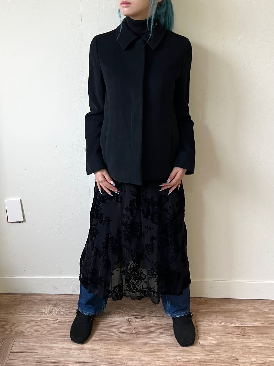 COMME CA DU MODE 앙고라 숏 코트 상품이미지7