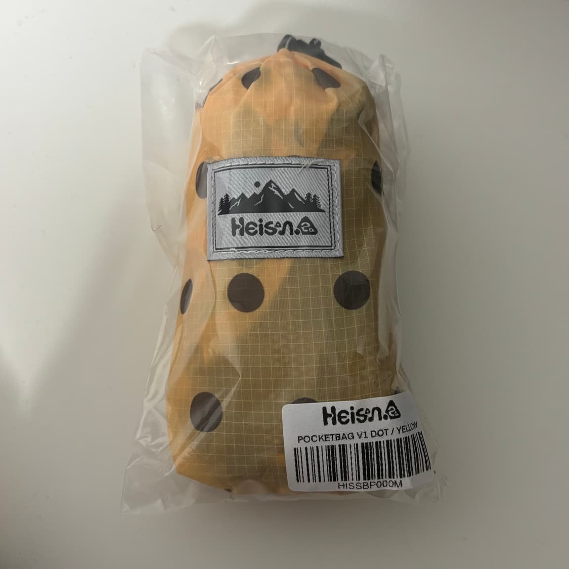 하이산 초경량 컴팩트 포켓백 v1 도트 옐로우 하이산 도트백 옐로우 상품이미지1