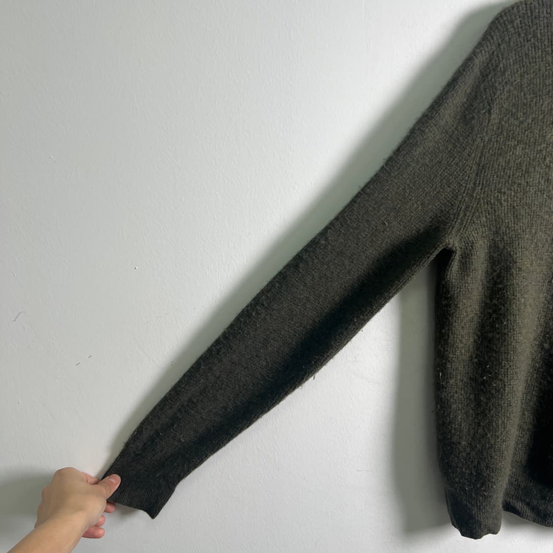 폴로 랄프로렌 카키 하프 버튼 울 니트 스웨터 L 상품이미지6