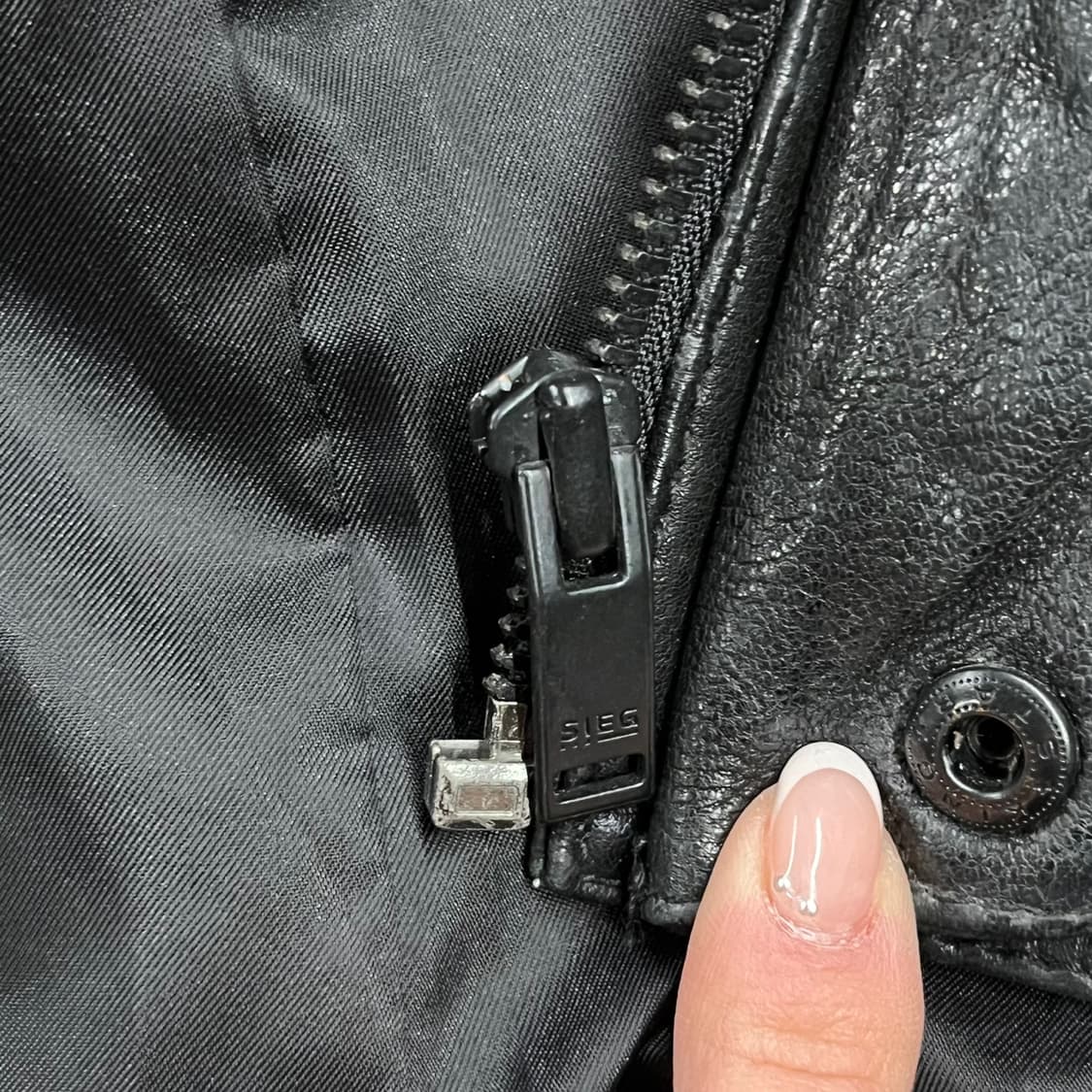 [정품/105] SIGE 블랙 레더 자켓 라이더 스타일 b16 상품이미지7