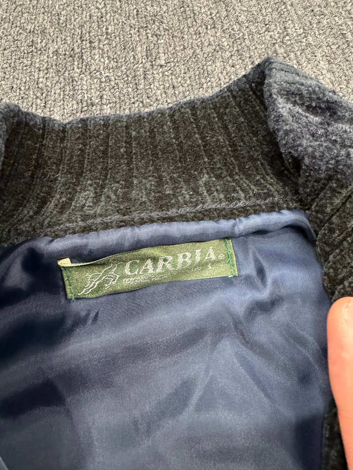 L)Japanese vintage CARBIA 빈티지 패턴 하프니트집업 상품이미지4