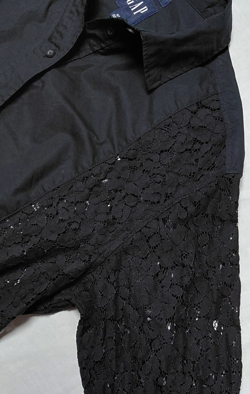 GAP 갭 레이스 믹스 오버사이즈 빅 셔츠 상품이미지4