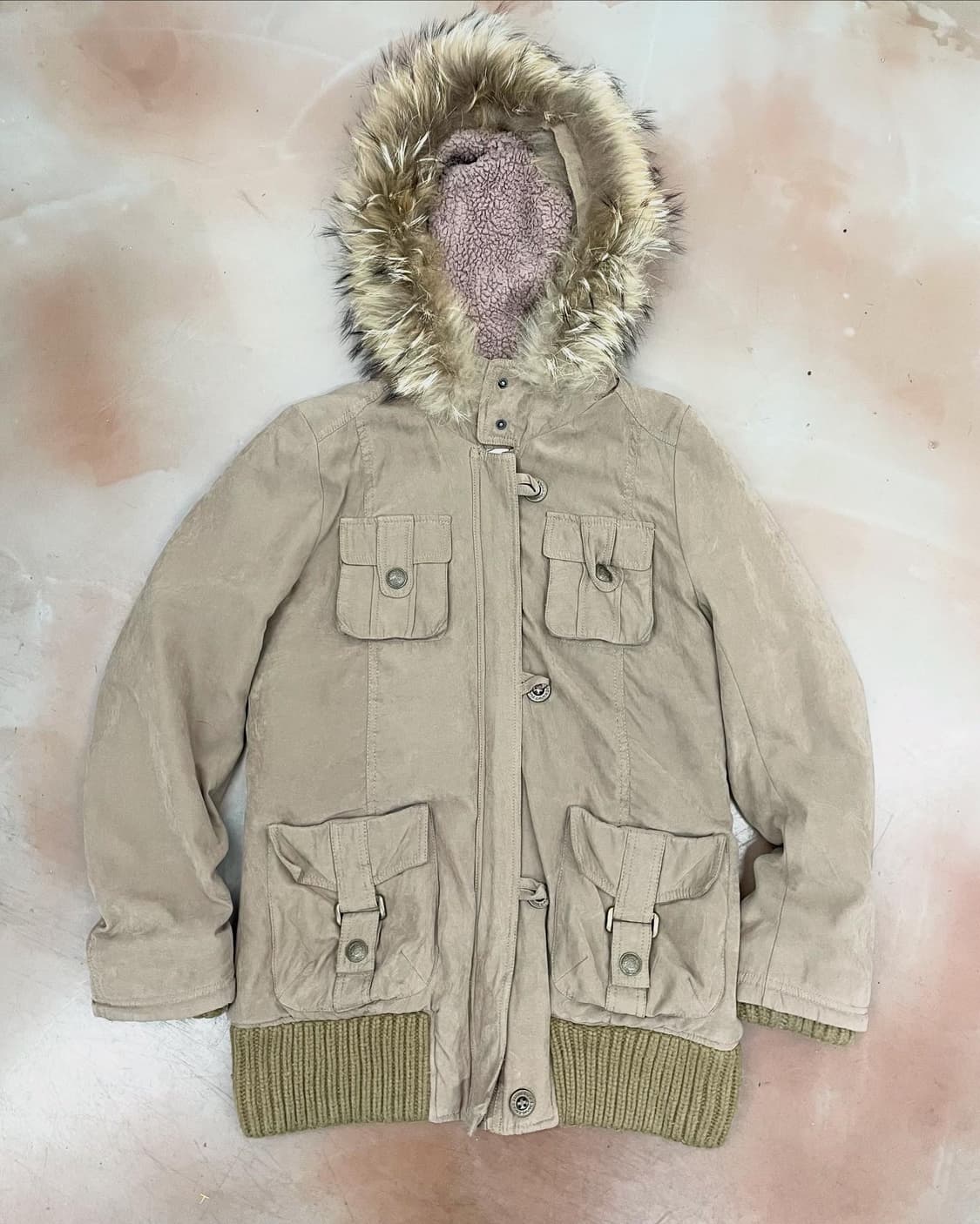  beige hoodie fur y2k jacket 상품이미지3