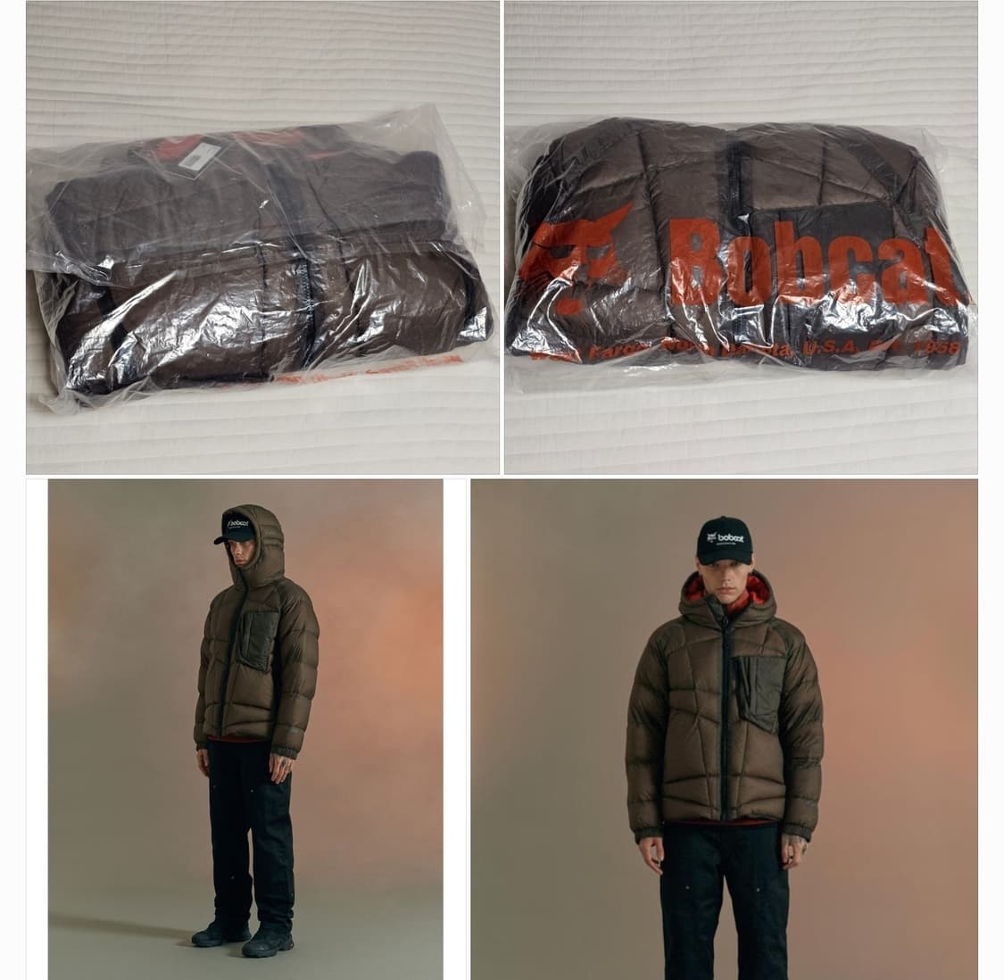 XXL 새제품) 밥캣 메테오 시어 구스다운 패딩 점퍼 브라운 CP맛 상품이미지1