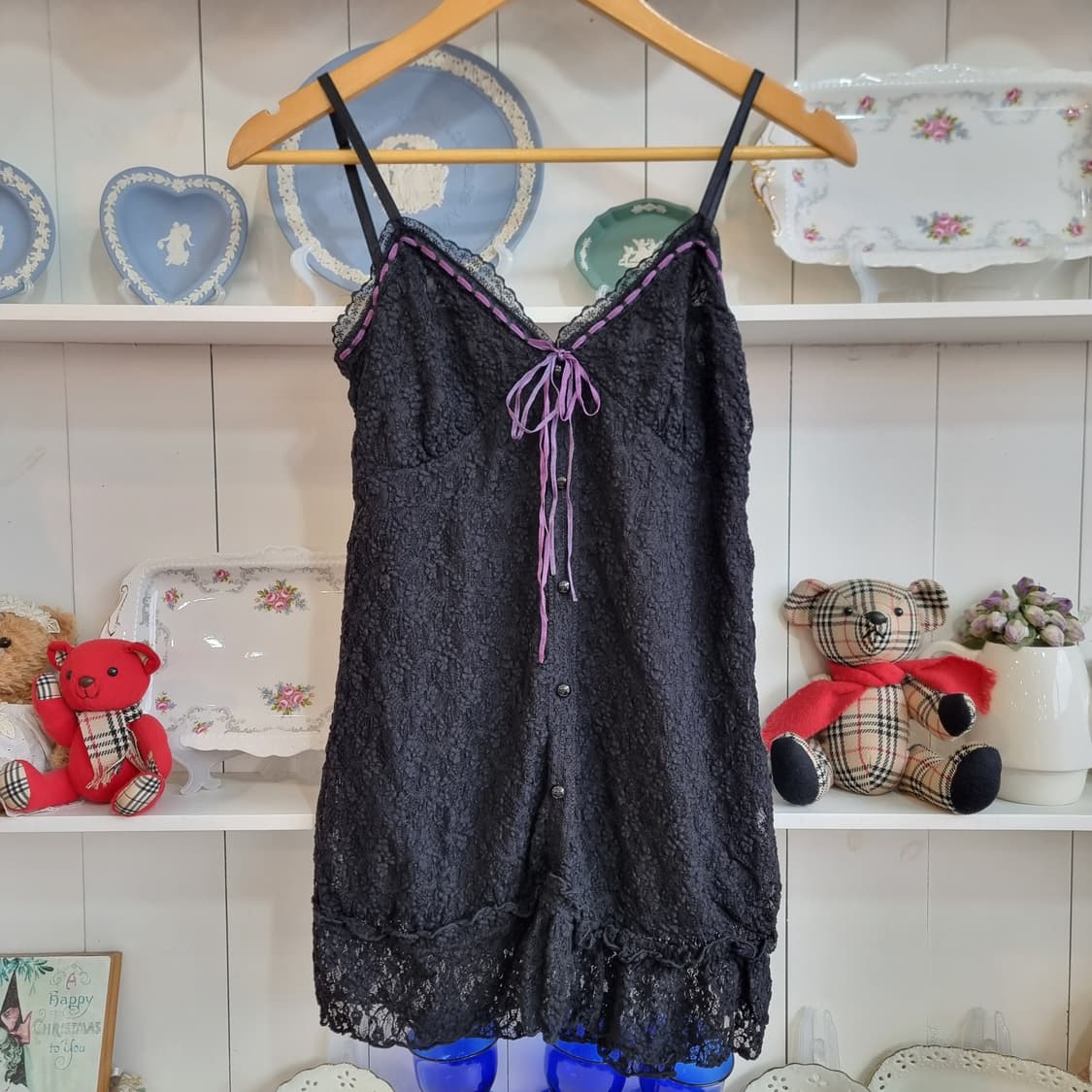 레이스 블랙 캐미솔 상품이미지1