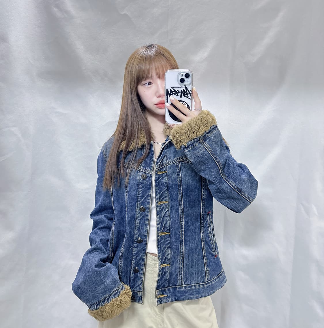 마리떼 프랑소와저버 90‘s 양털 데님 자켓  상품이미지1