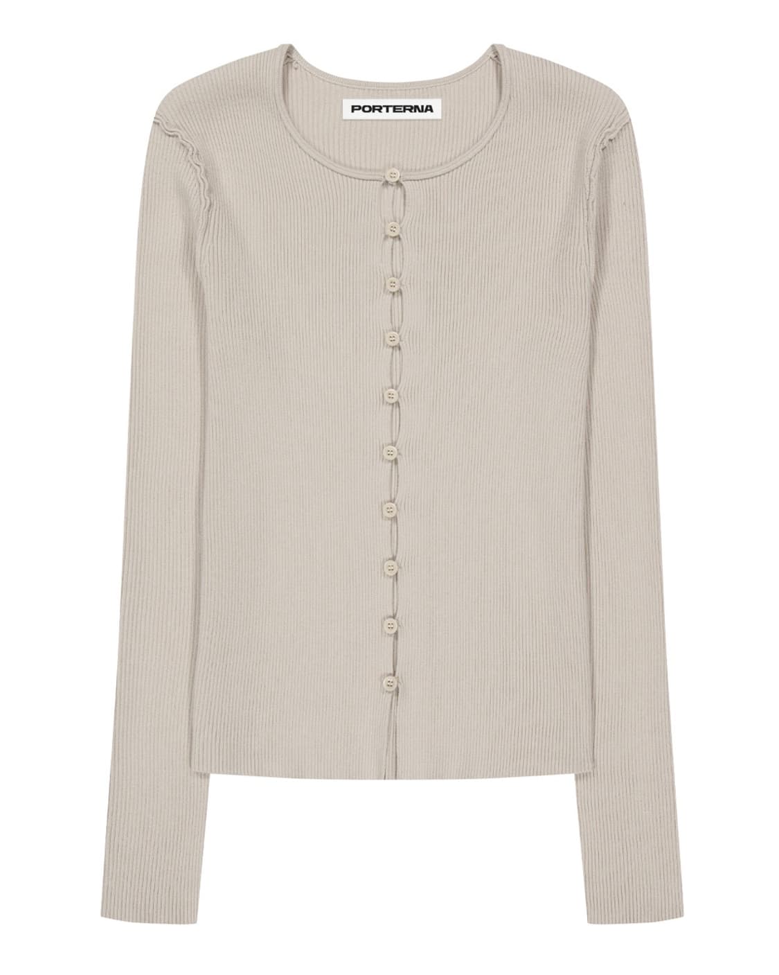 포르테나 porterna ribbed button cardigan 가디건 상품이미지5