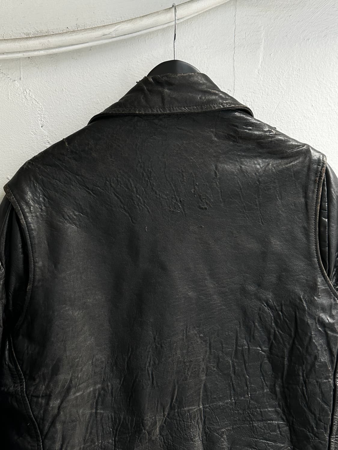 70's Sears 빈티지 레더 라이더 자켓 모터사이클 바이커 자켓 상품이미지6