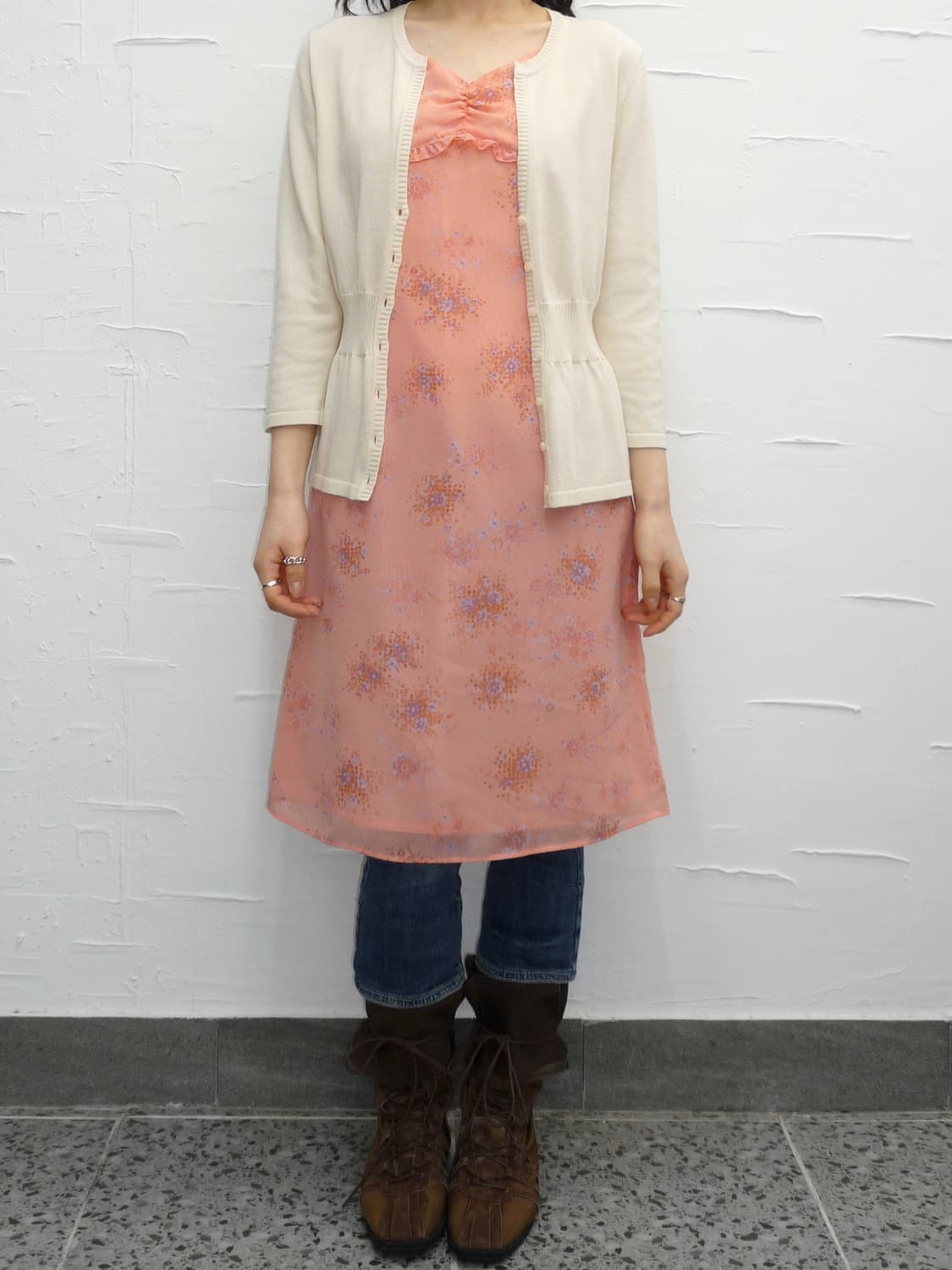 Ivory lined cardigan 상품이미지5