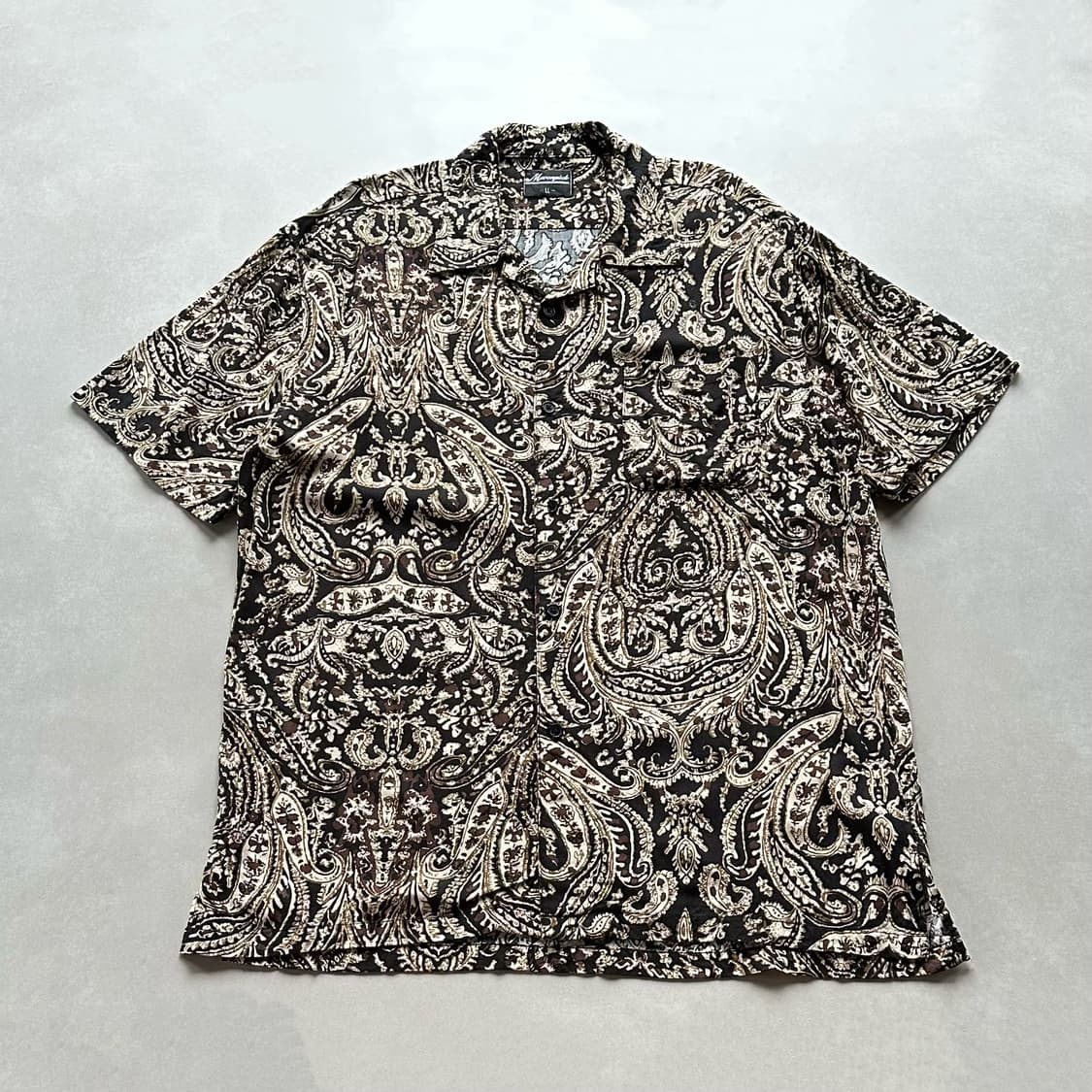 [XL]JPN 페이즐리 레이온 하와이안 셔츠 상품이미지2