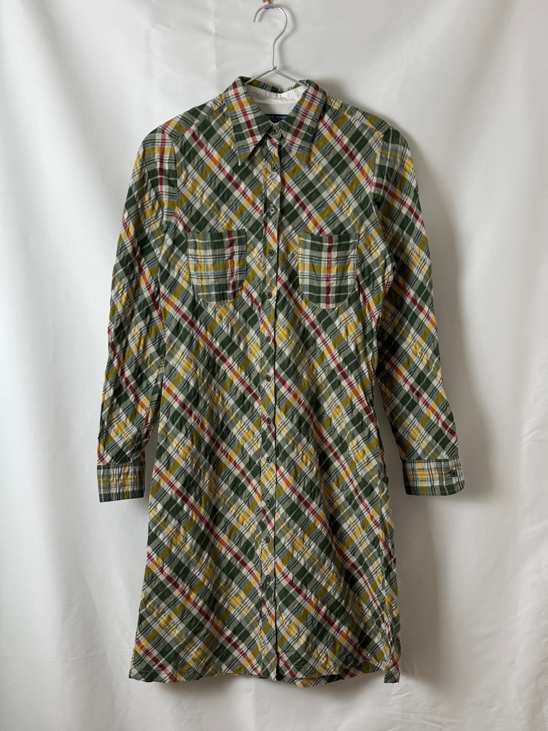 레인보우 체크 롱 원피스 상품이미지6