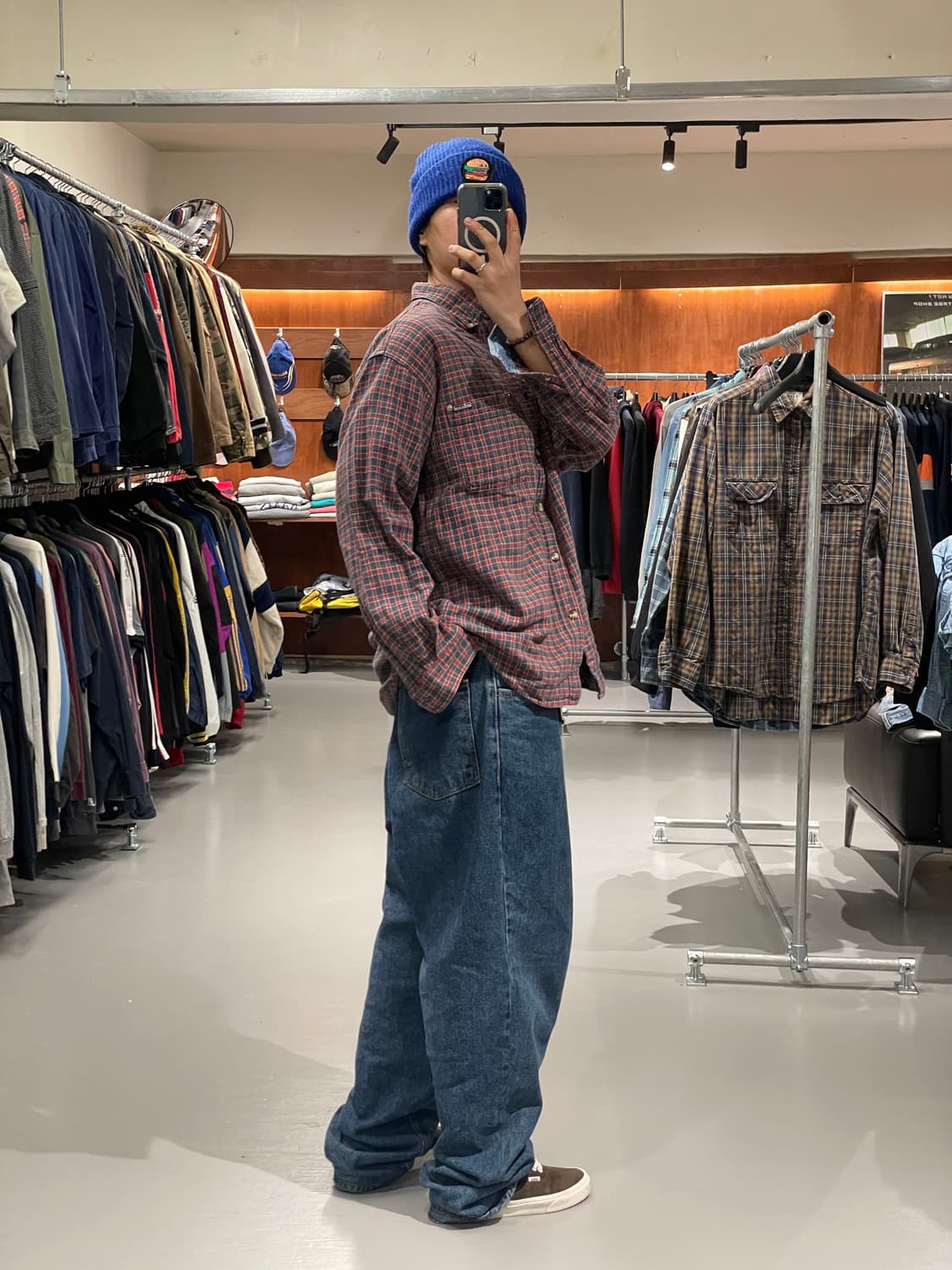 빈티지 체크 셔츠 상품이미지4