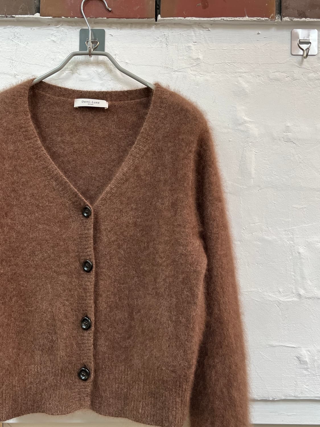 Demi-Luxe BEAMS 모헤어 브이넥 가디건 상품이미지3