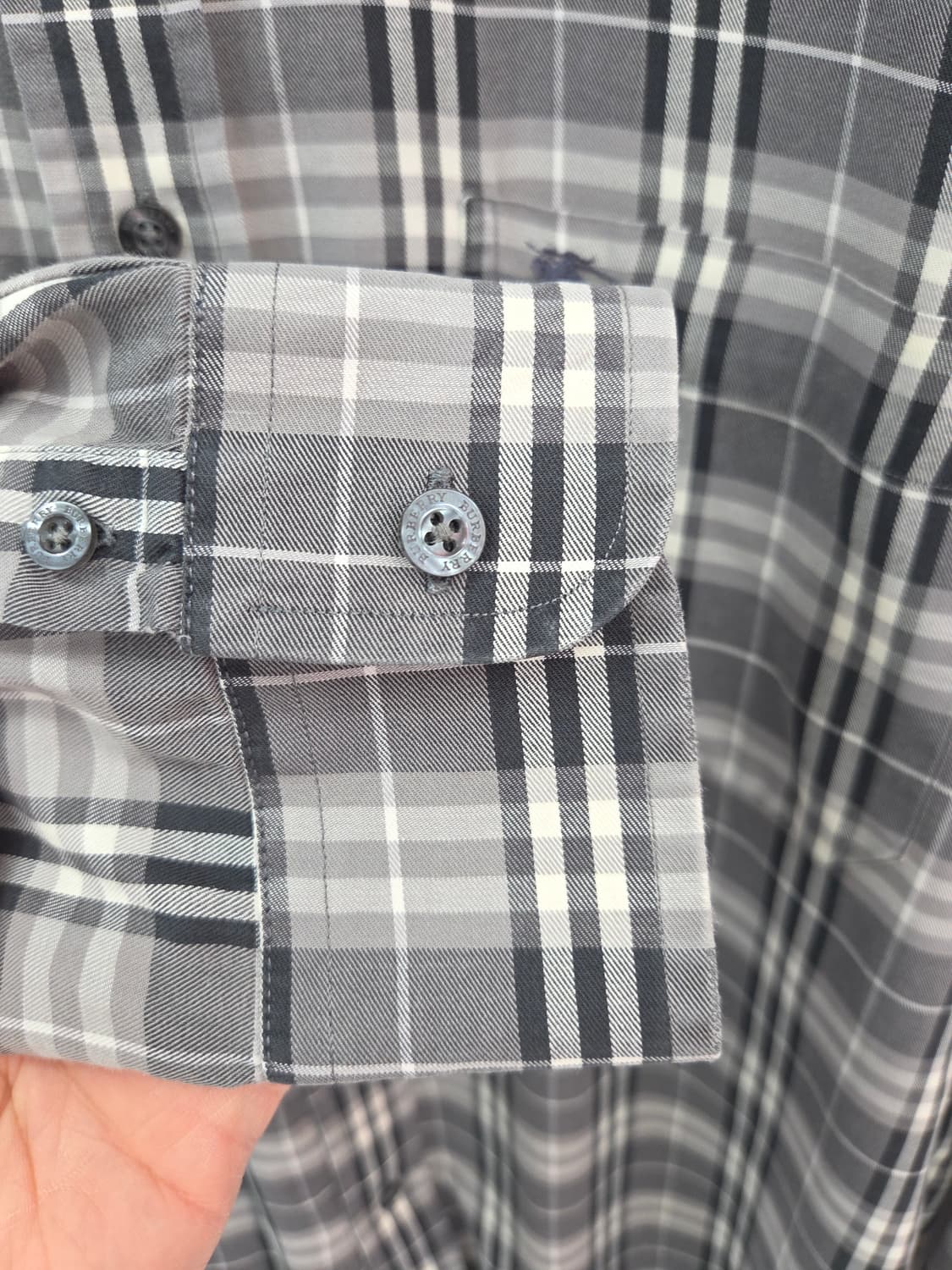 L 버버리 체크 남방 셔츠 상품이미지3