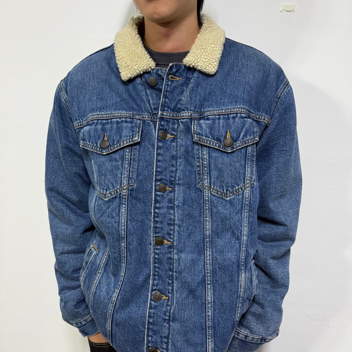 타미힐피거 빅로고 데님 쉐르파 자켓 상품이미지3