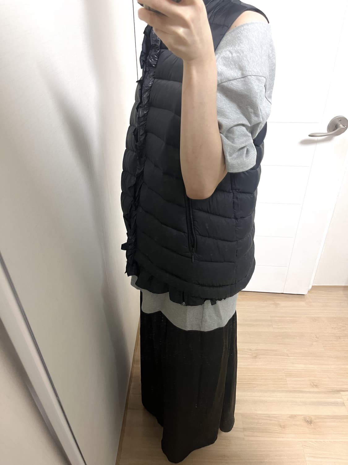 빈티지 프릴패딩조끼 상품이미지2