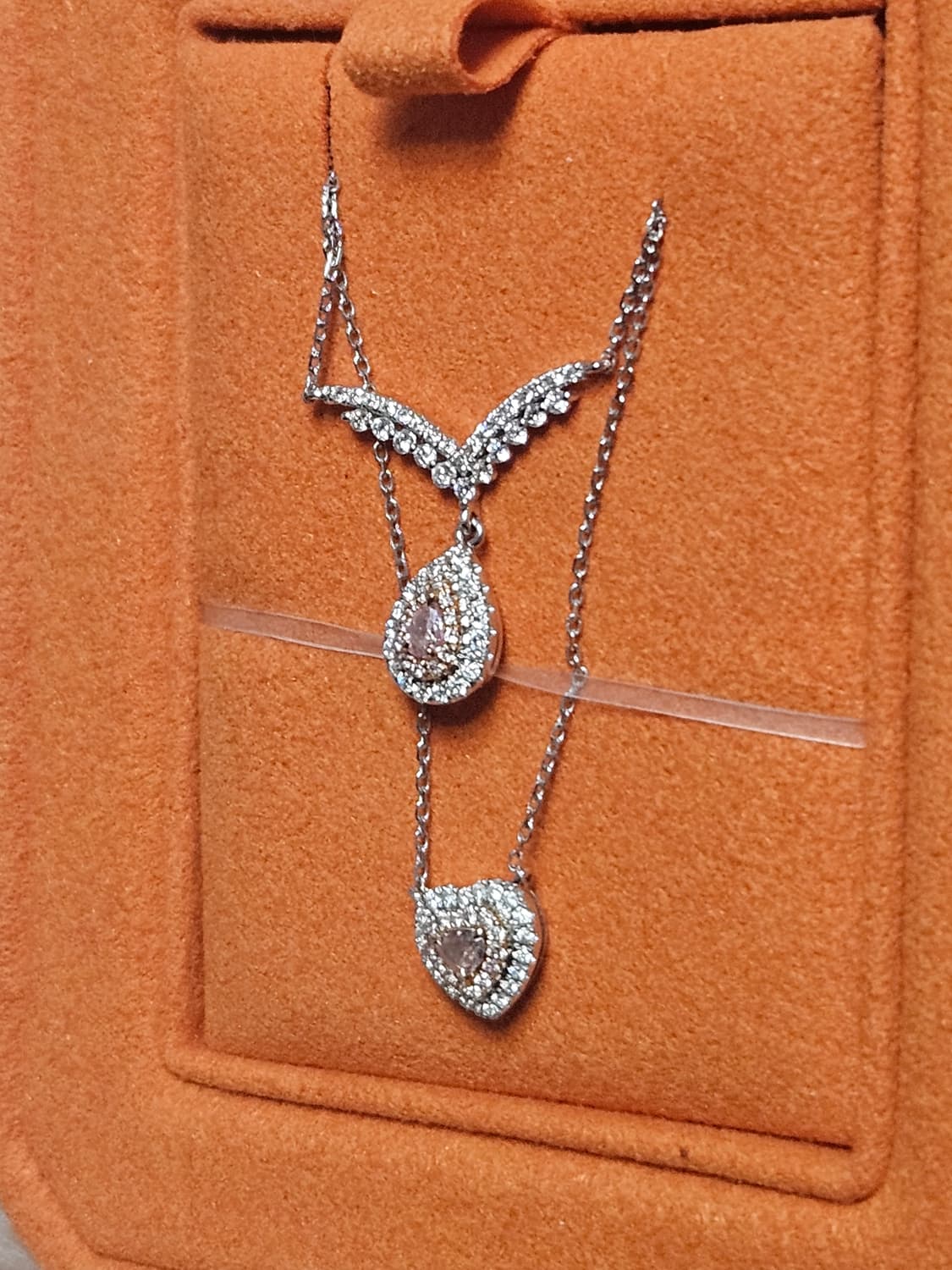 핑크다이아몬드 하트/페어컷 목걸이  상품이미지3