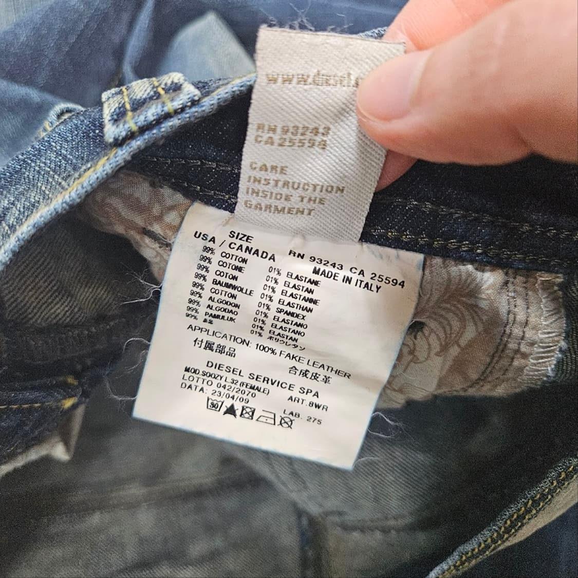 디젤 Soozy 데님 팬츠 25/32 상품이미지8