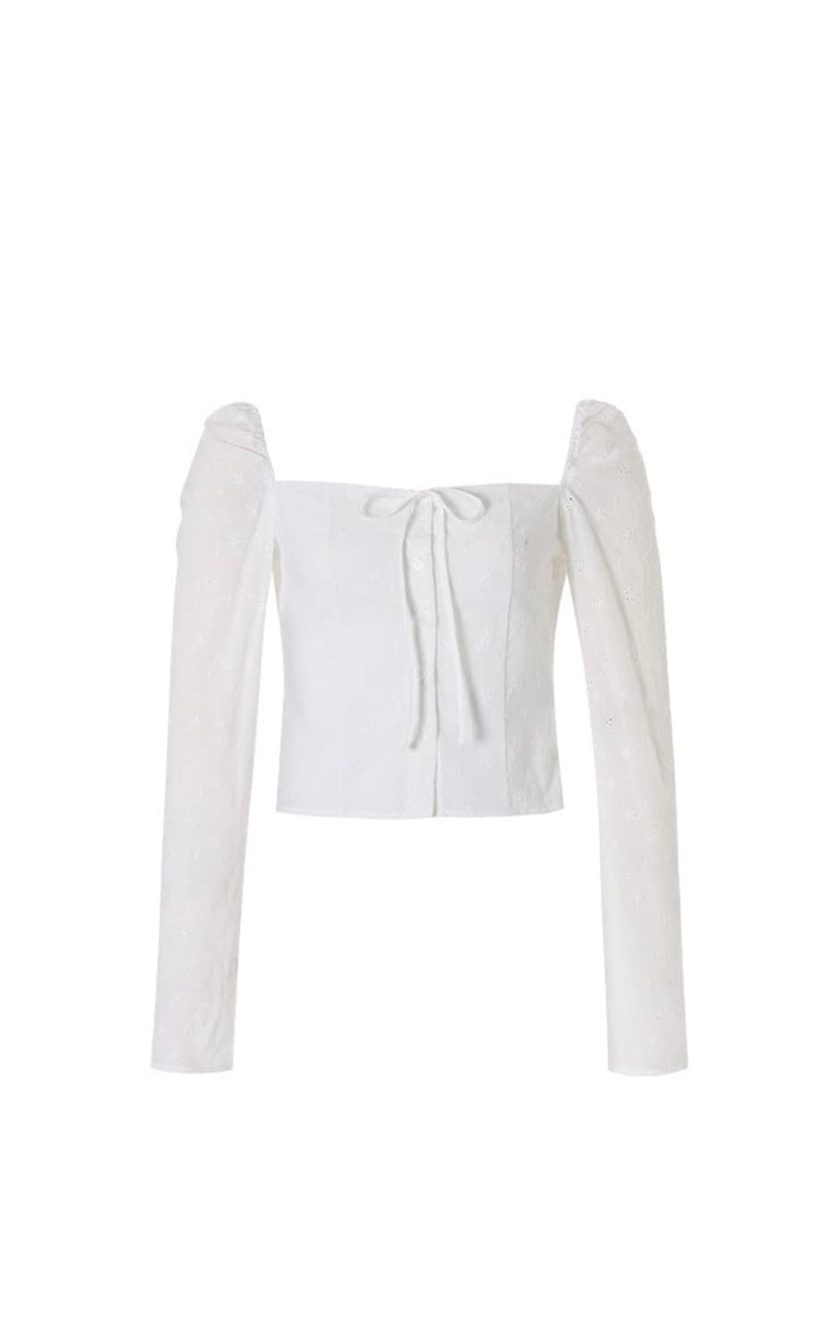 낫유어로즈 리본스퀘어넥 블라우스 상품이미지4