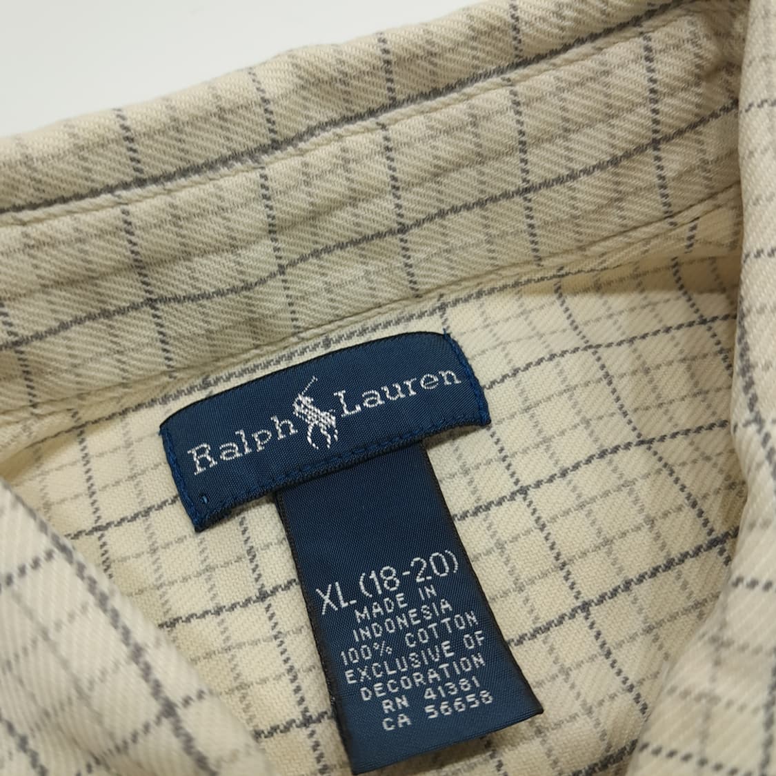 Co953W XL 폴로 랄프로렌 윈도우페인 마이크로체크 긴팔 셔츠 남방 상품이미지4