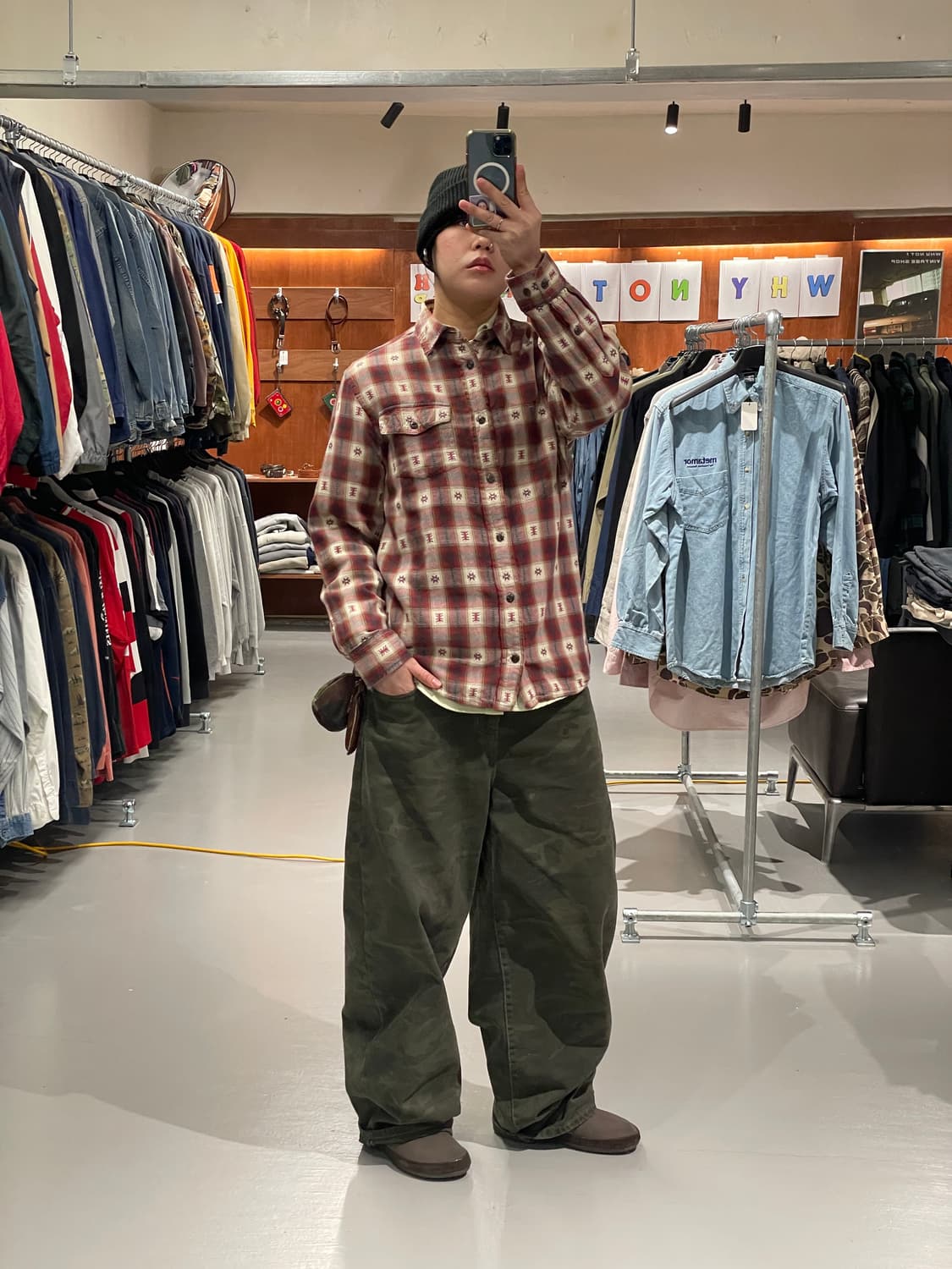 빈티지 나바호 체크 셔츠 상품이미지4