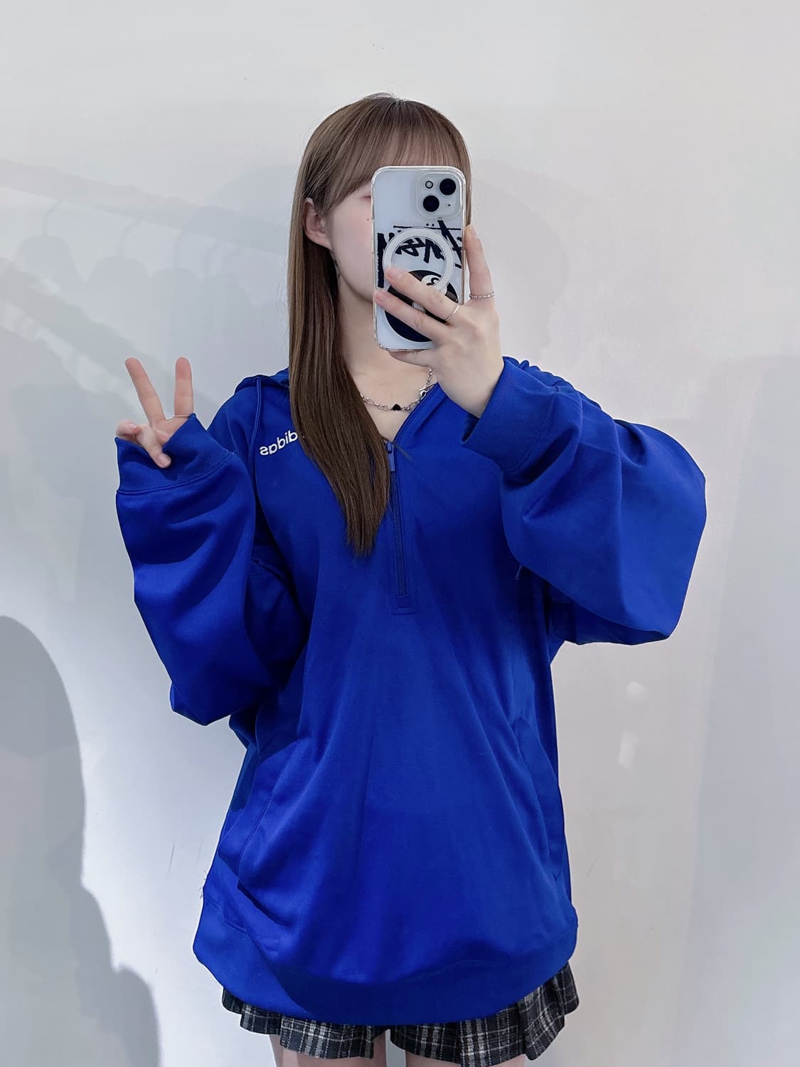 아디다스 90‘s 스펠로고 트랙 반집업 후드 상품이미지2