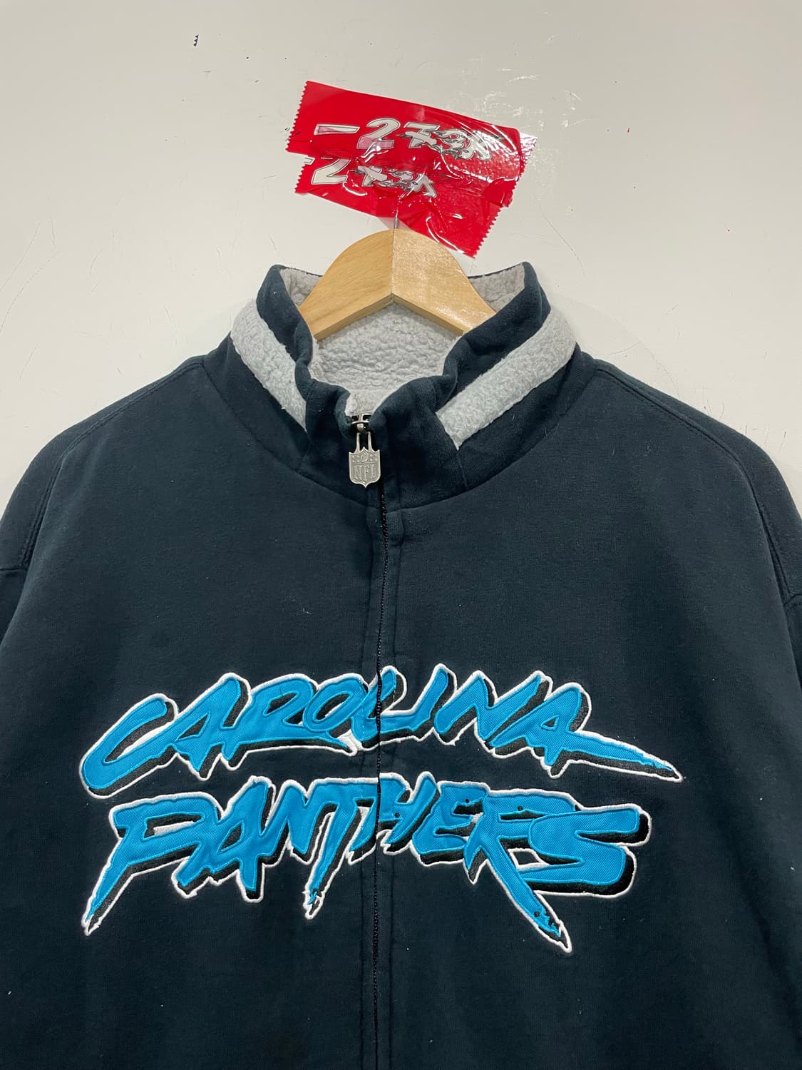 NFL pro Carolina Panthers 쉐르파 집업 상품이미지8