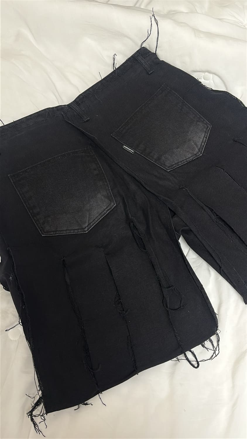 써저리 remake half denim black 상품이미지3