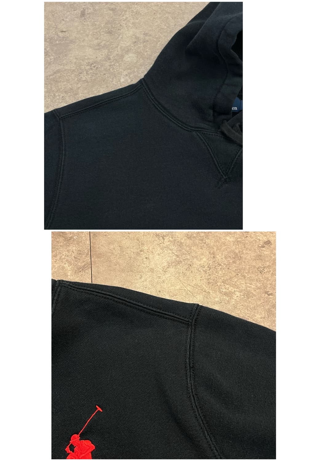 폴로 빅포니 후드티 블랙 M #csz2183 상품이미지8