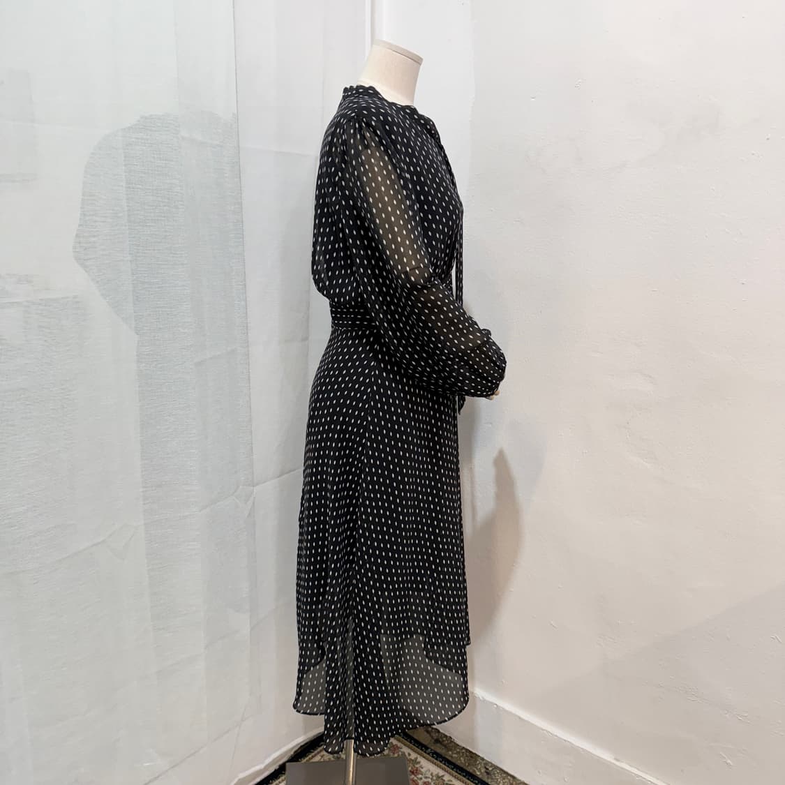 (L)베니토 블랙쉬폰롱원피스 하객원피스 3022 상품이미지3