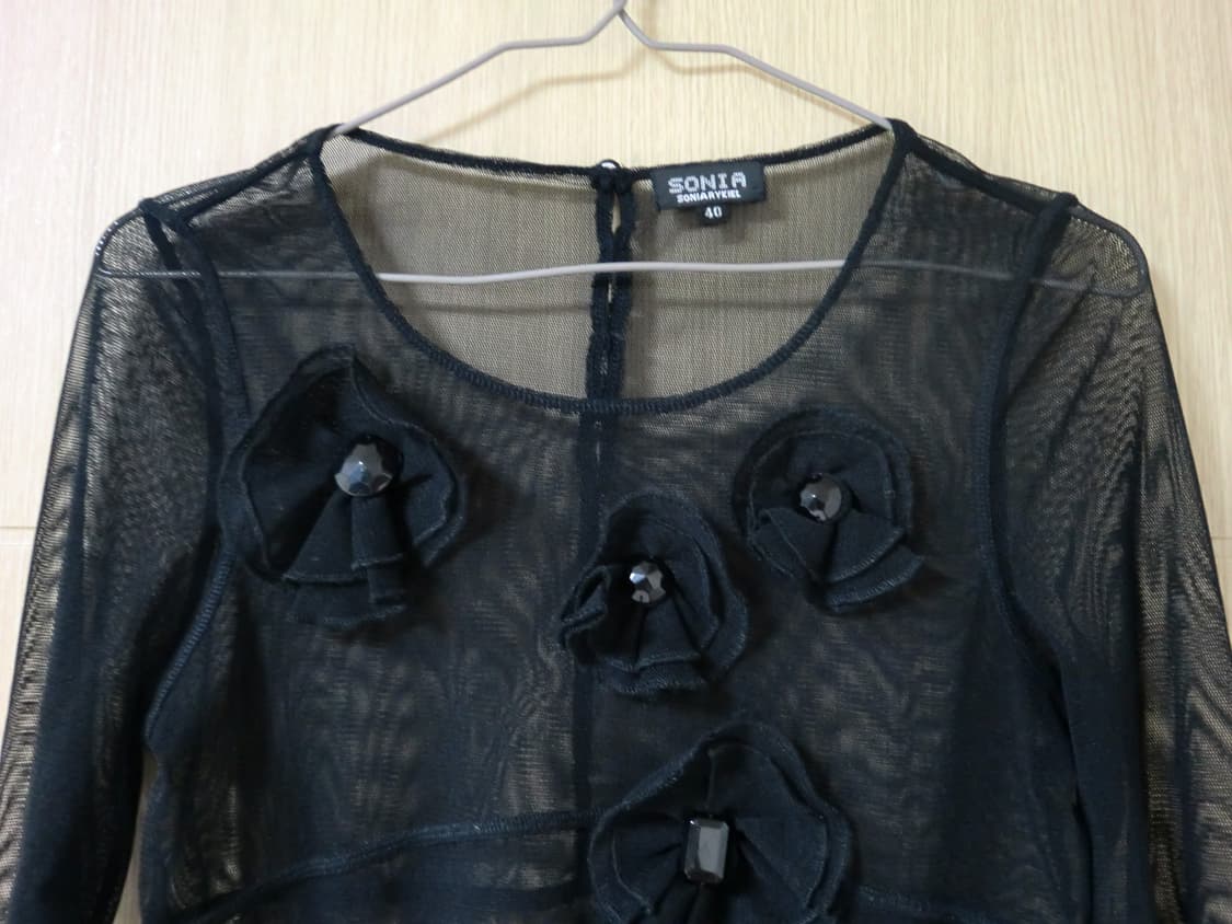 Sonia Rykiel flower see-through shirts 상품이미지7