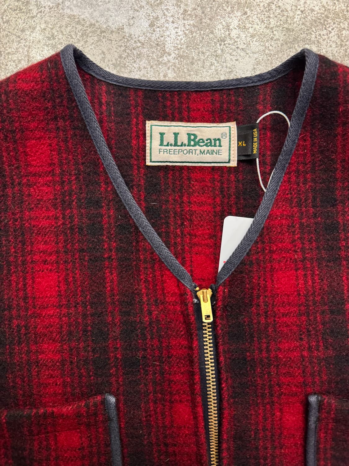 90s 엘엘빈 울 헌팅 베스트 made in usa 상품이미지2