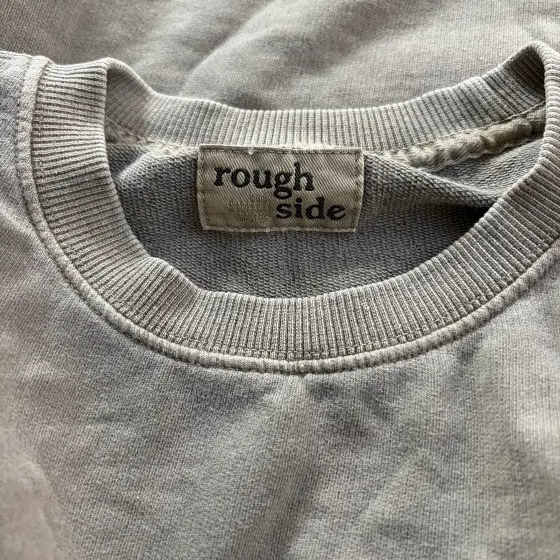Rough Side 베이지 면 반팔 티셔츠 1사이즈 상품이미지8
