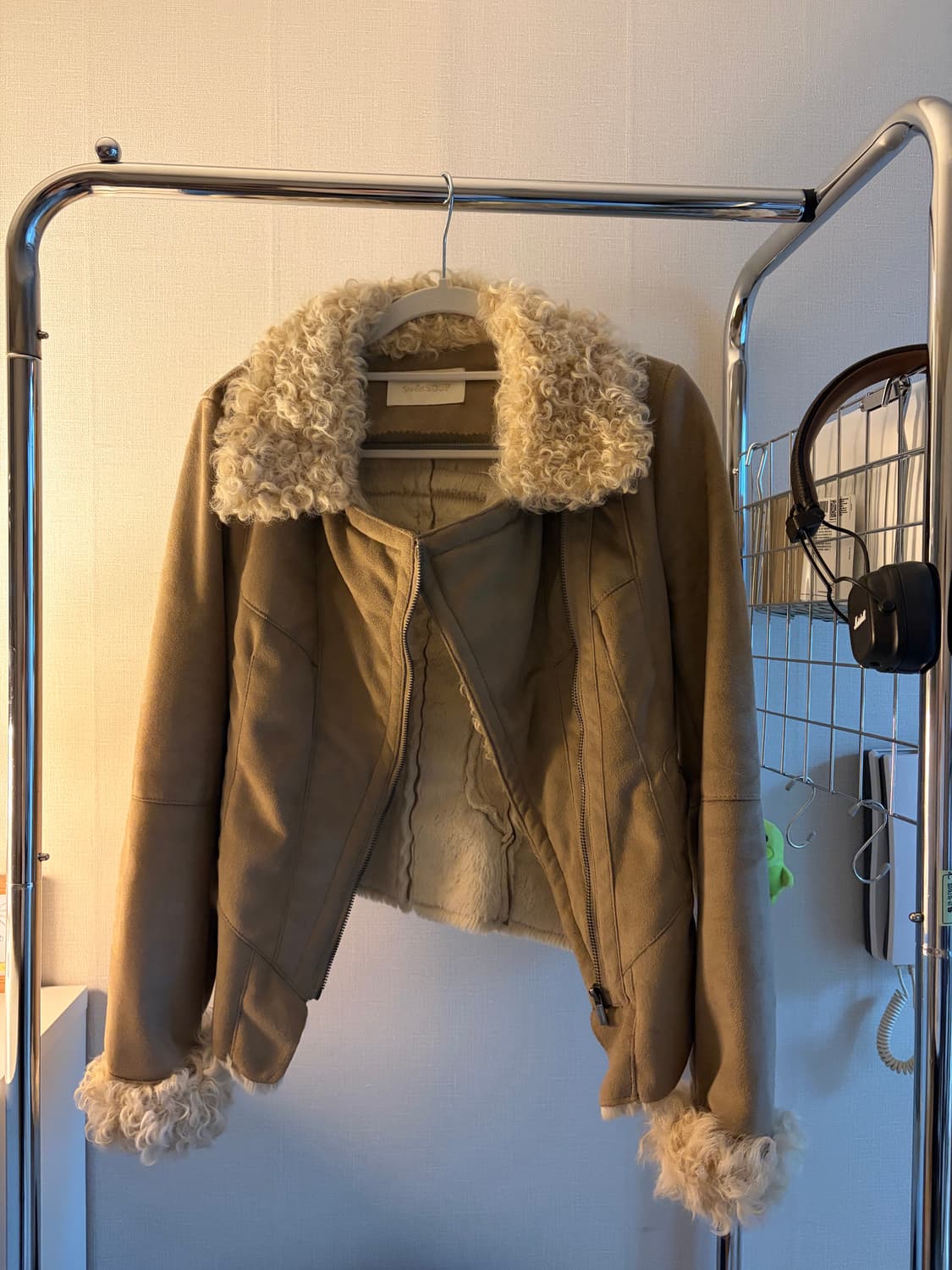 빈티지 퍼 트리밍 스웨이드 자켓 무스탕 상품이미지2