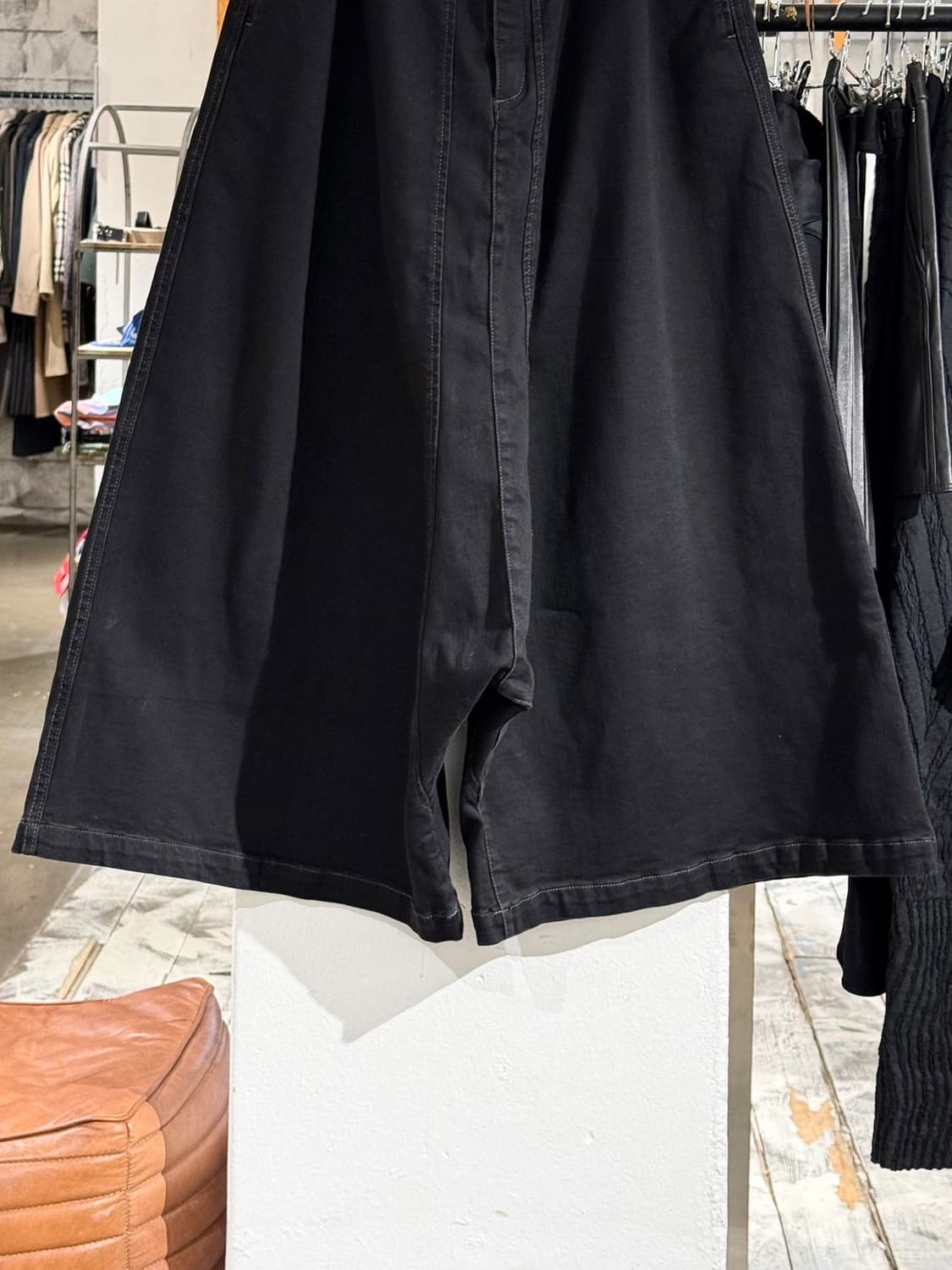 주카 블랙 와이드 사루엘 코튼 팬츠 상품이미지3