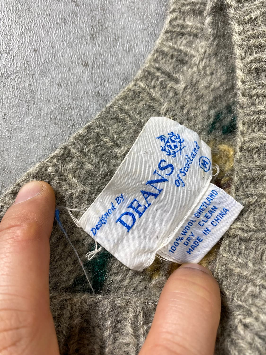 [M] 90s DEANS 셔틀랜드 울 에스닉 패턴 니트 상품이미지7